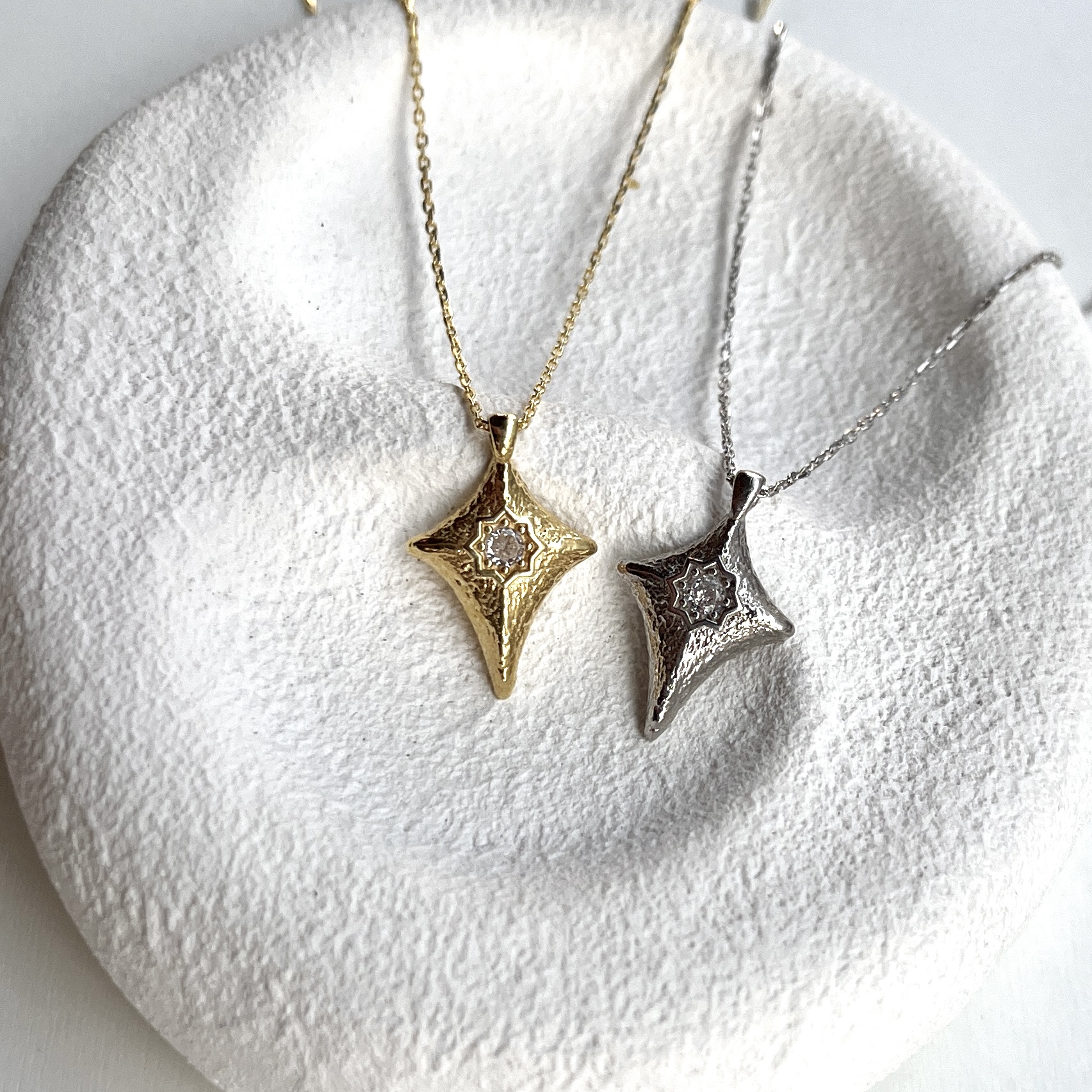 Silver Polar Star Necklace