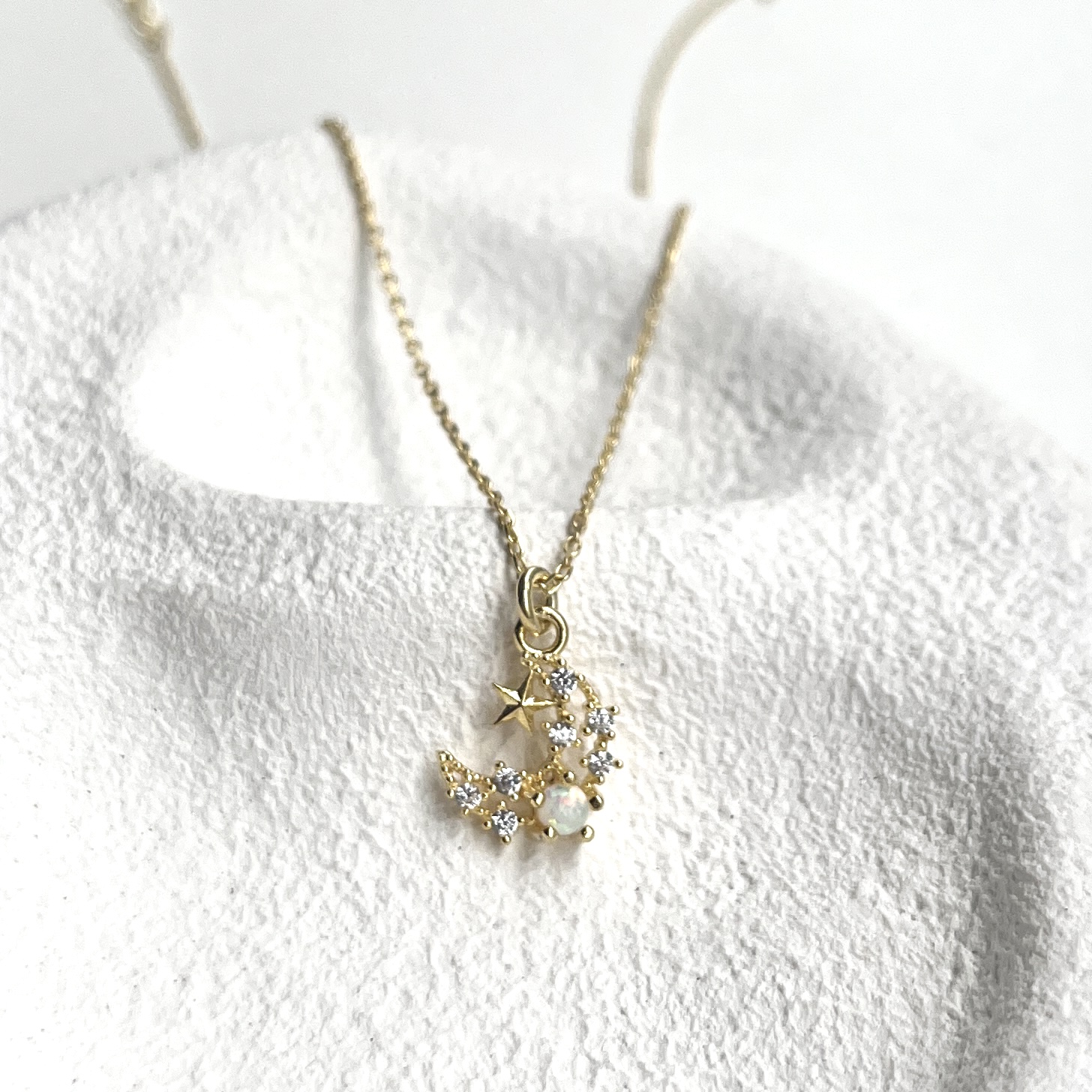Silver Ay Star Necklace