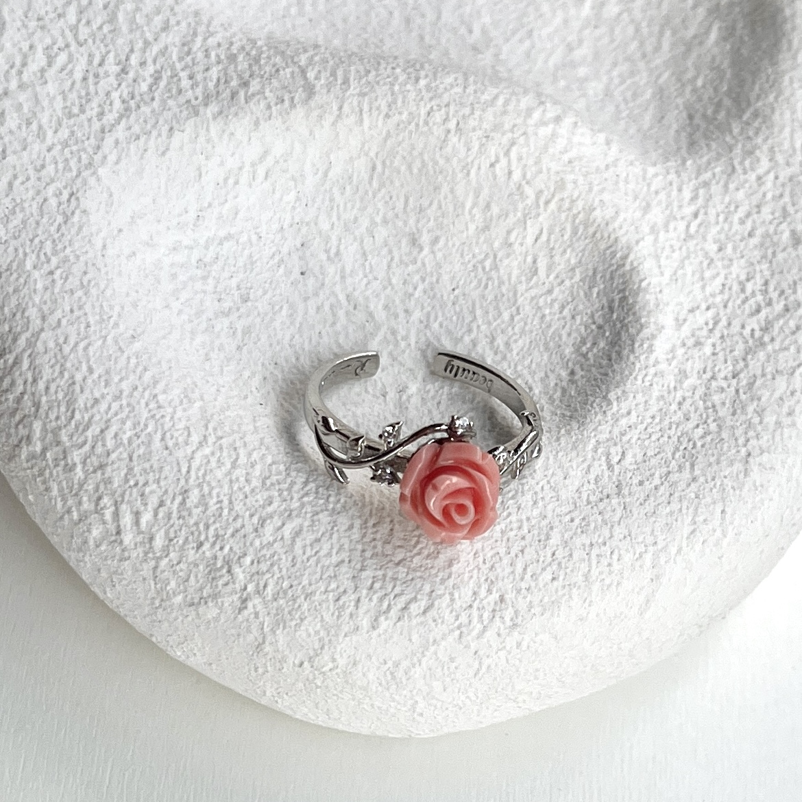 Silver Rose Ring
