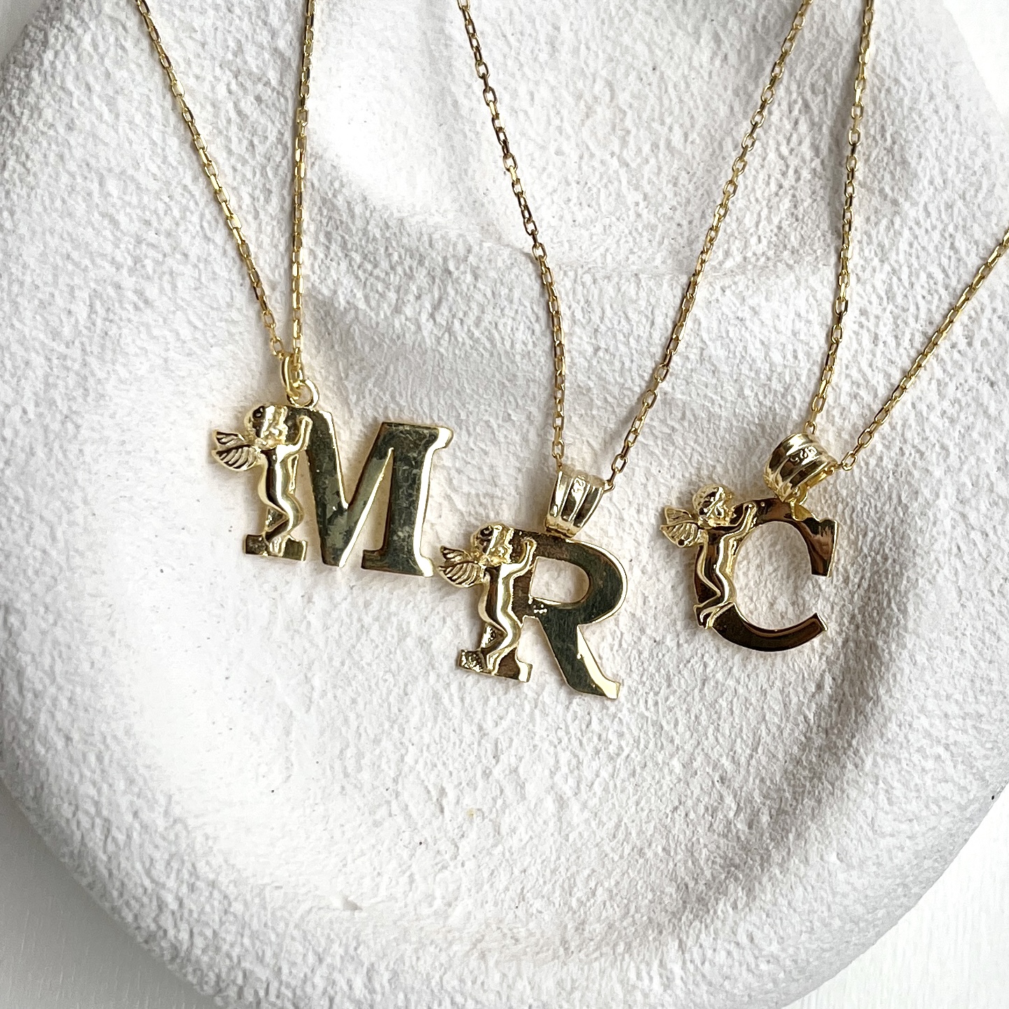 Silver Melek Letter Necklace