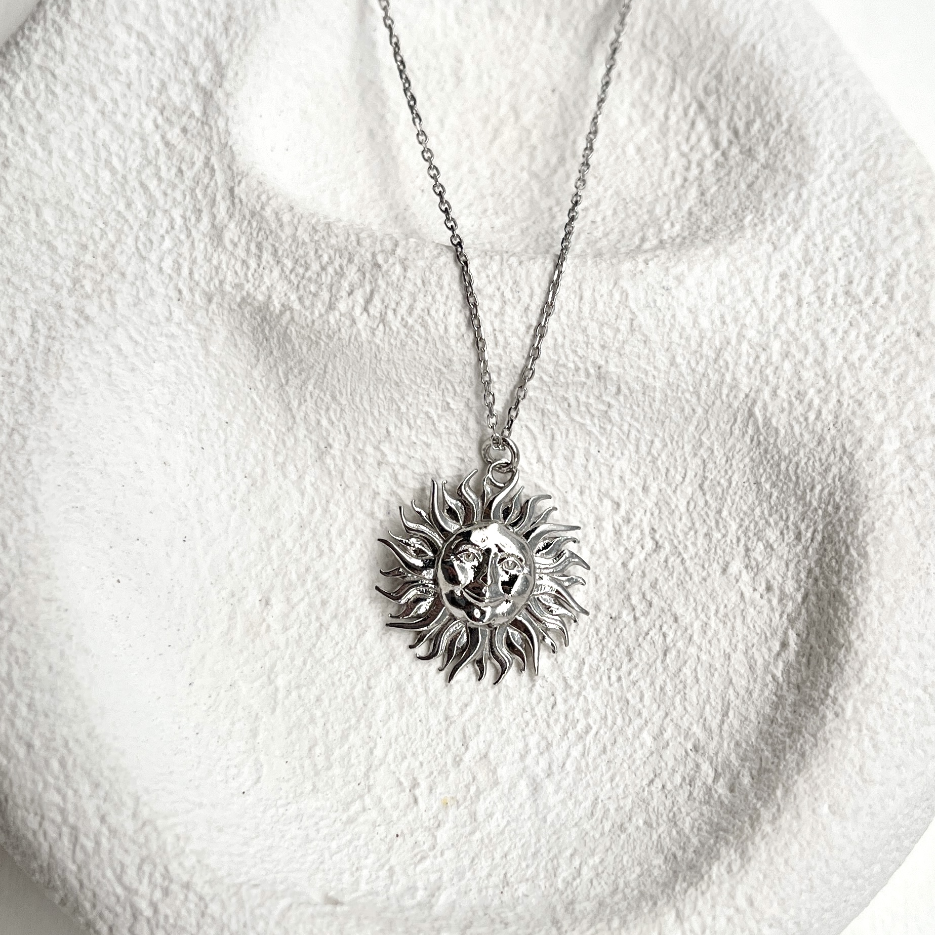 Silver Sun Necklace