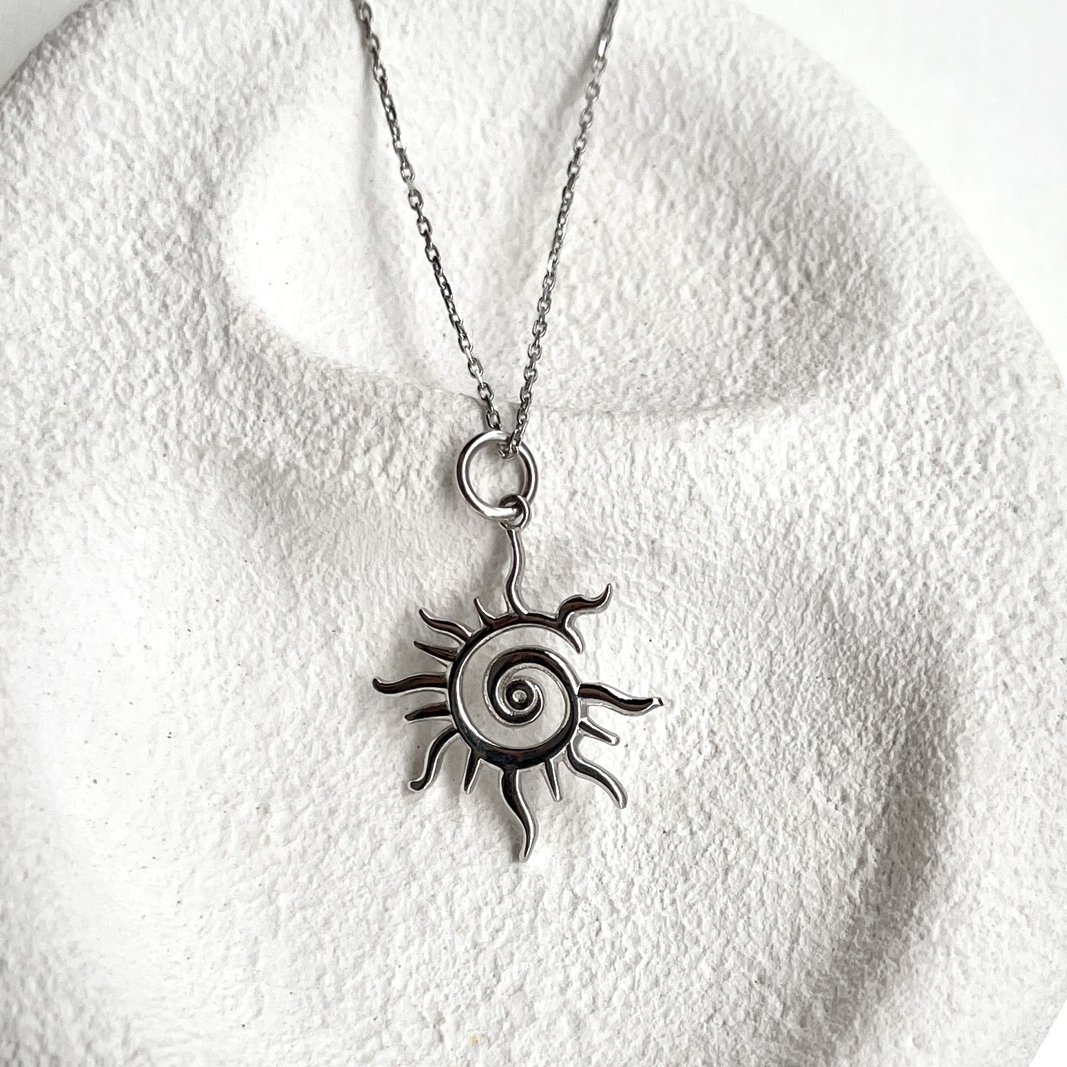 Silver Sun Necklace