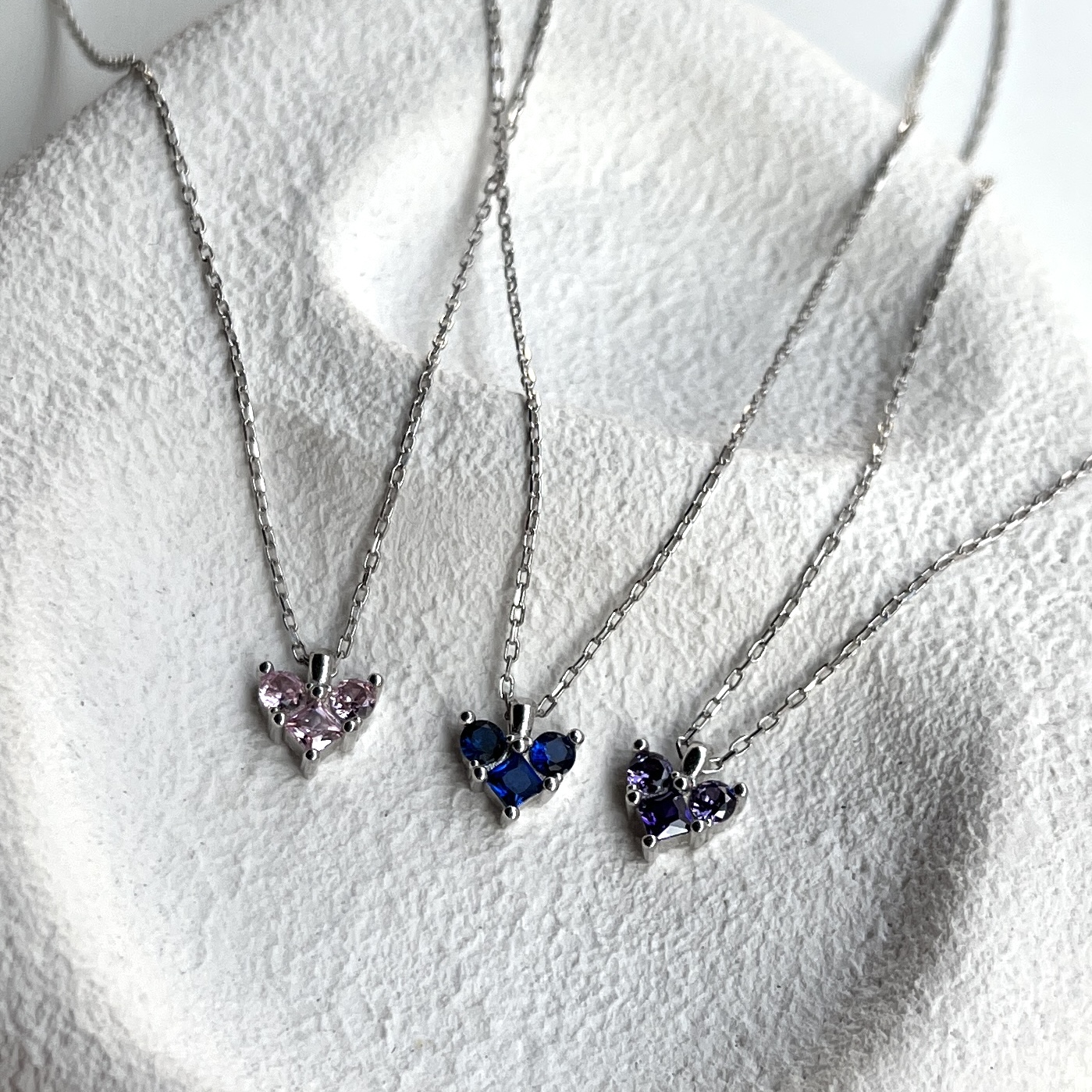 Silver Stone-set Necklace