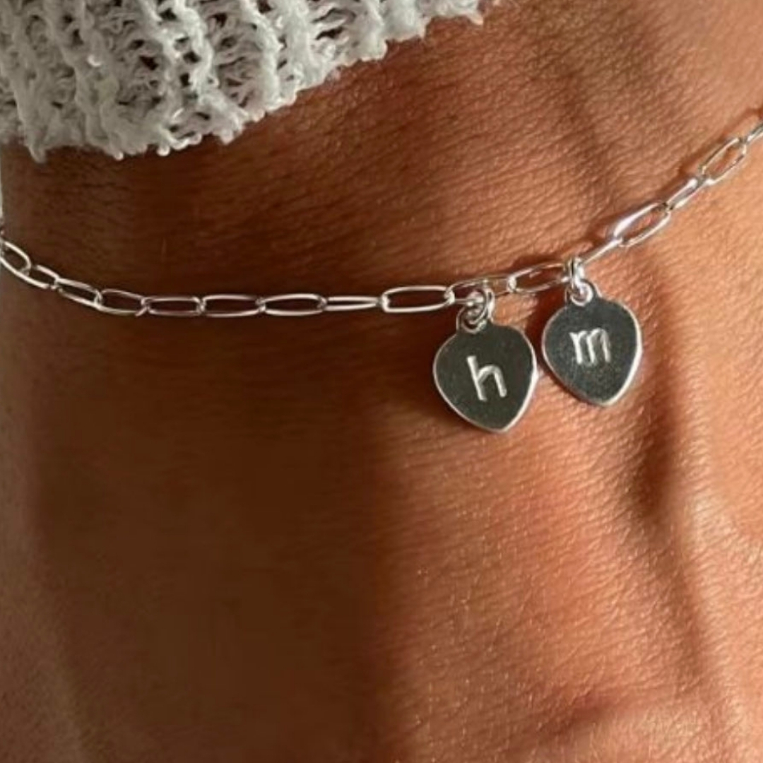 Silver Letter Bracelet