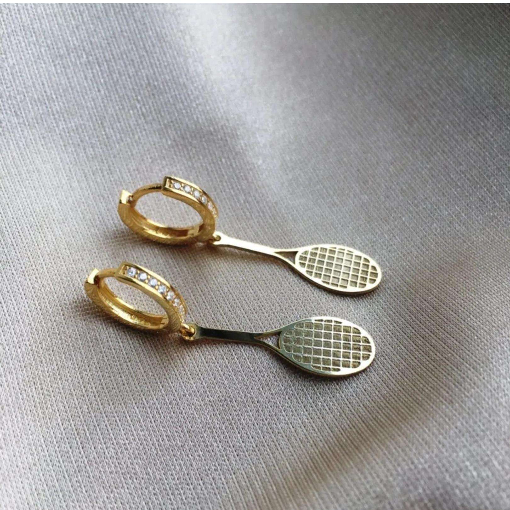 Silver Tenis Earrings